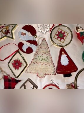 ✨VINTAGE BUNDLE✨ of Primarily Homemade Christmas Ornaments!😍🎄✨
